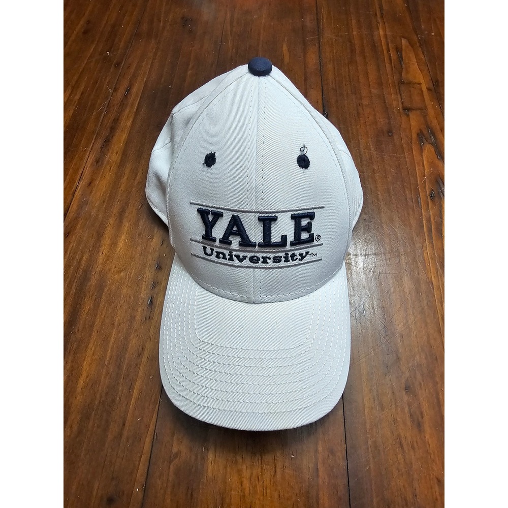 Vintage The Game Yale University Snapback Hat White Navy Blue Mens
